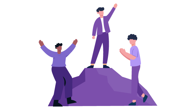 Two men cheering a a man on hill who seems to have some kind of authority.png